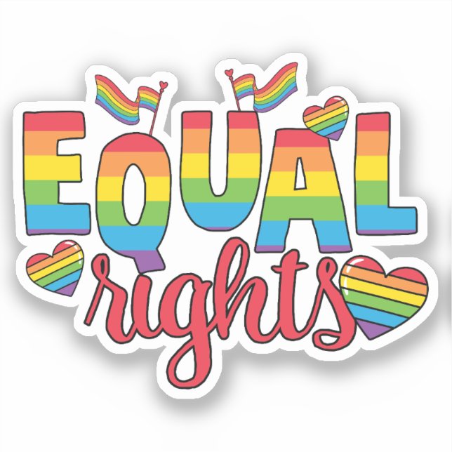 LGBTQ - Equal Rights - Rainbow Colours (Front)