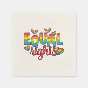 LGBTQ - Equal Rights - Rainbow Colours Napkin