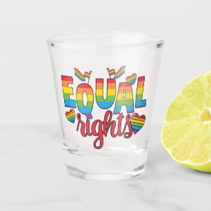 LGBTQ - Equal Rights - Rainbow Colours Shot Glass