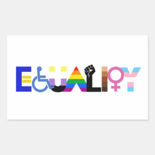 LGBTQ+ Equality Rectangular Sticker