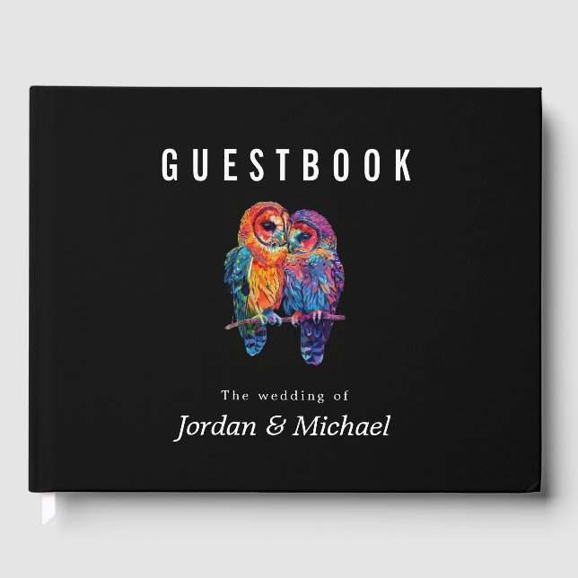 🌈 LGBTQ Eternal Unity wedding  Guest Book (Front)
