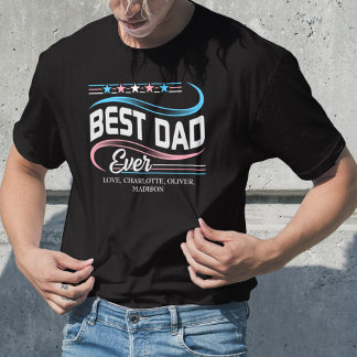 LGBTQ Father's Day, Best Dad Ever, Trans Flag T-Shirt