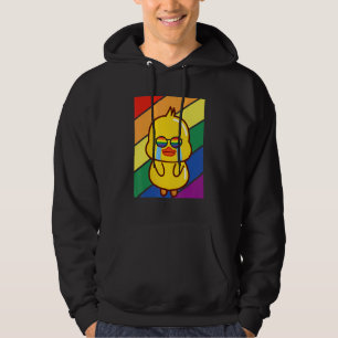 LGBTQ Flag Gay Pride Month Rainbow Sad Duck LGBT G Hoodie