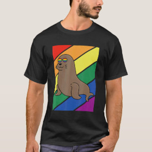 LGBTQ Flag Gay Pride Month Rainbow Sea Lion LGBT G T-Shirt