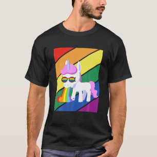 LGBTQ Flag Gay Pride Month Rainbow Unicorn With LG T-Shirt