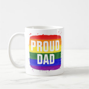 LGBTQ Flag Proud Dad Coffee Mug