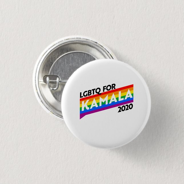 LGBTQ for KAMALA 2020 3 Cm Round Badge (Front & Back)