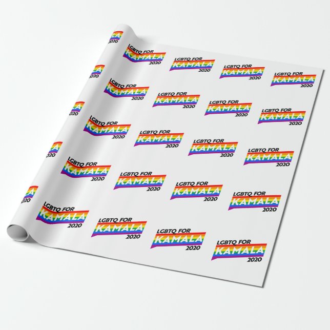 LGBTQ for KAMALA 2020 Wrapping Paper (Unrolled)