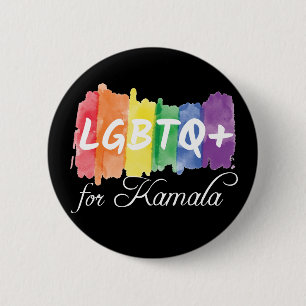 LGBTQ for Kamala Rainbow Gay Pride Election 6 Cm Round Badge