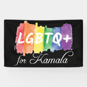 LGBTQ for Kamala Rainbow Gay Pride Election Banner
