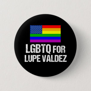 LGBTQ for Lupe Valdez as Texas Governor 2018 6 Cm Round Badge