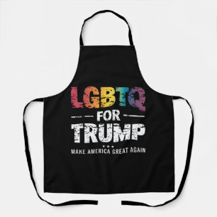 LGBTQ FOR TRUMP GAY LESBIAN FOR TRUMP 2024 APRON