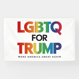 LGBTQ FOR TRUMP GAY LESBIAN FOR TRUMP 2024  BANNER