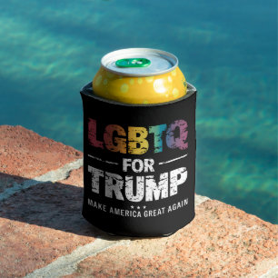 LGBTQ FOR TRUMP GAY LESBIAN FOR TRUMP 2024 CAN COOLER