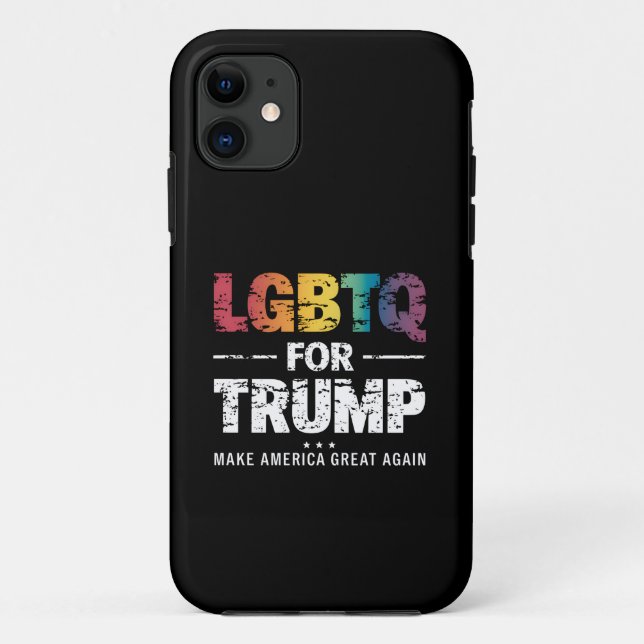 LGBTQ FOR TRUMP GAY LESBIAN FOR TRUMP 2024  Case-Mate iPhone CASE (Back)