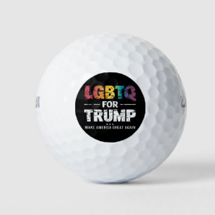 LGBTQ FOR TRUMP GAY LESBIAN FOR TRUMP 2024  GOLF BALLS