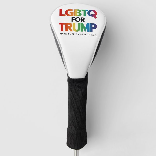 LGBTQ FOR TRUMP GAY LESBIAN FOR TRUMP 2024  GOLF HEAD COVER (Front)