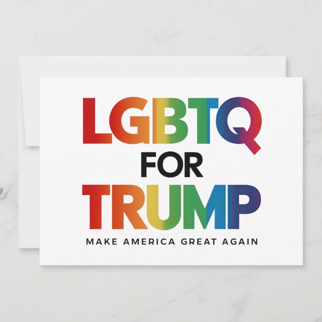 LGBTQ FOR TRUMP GAY LESBIAN FOR TRUMP 2024  INVITATION (Front)