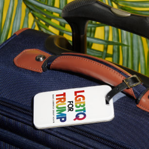 LGBTQ FOR TRUMP GAY LESBIAN FOR TRUMP 2024  LUGGAGE TAG