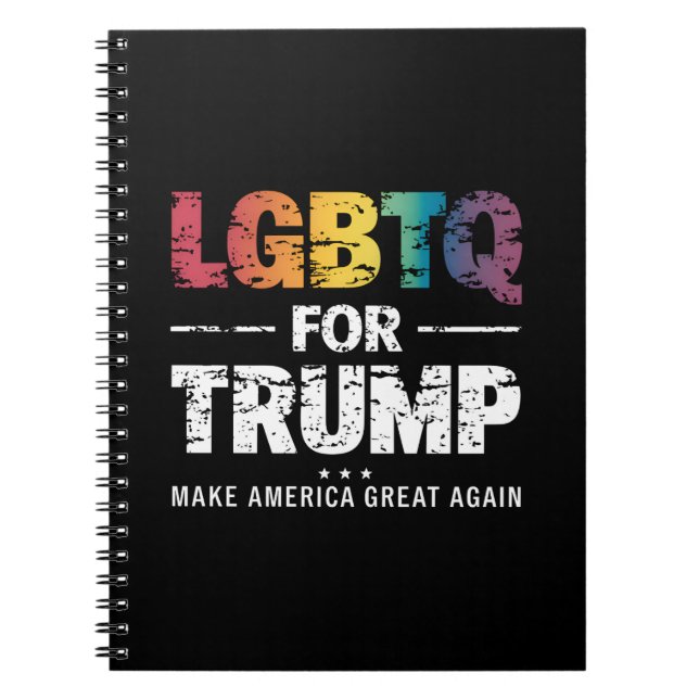 LGBTQ FOR TRUMP GAY LESBIAN FOR TRUMP 2024  NOTEBOOK (Front)