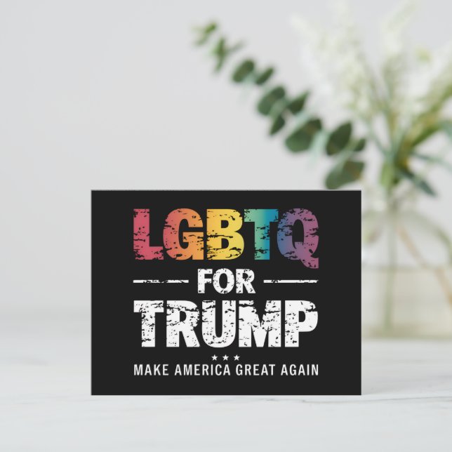 LGBTQ FOR TRUMP GAY LESBIAN FOR TRUMP 2024  POSTCARD (Standing Front)
