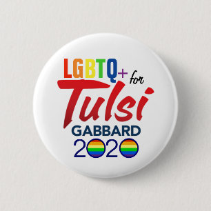 LGBTQ+ for Tulsi Gabbard 2020 6 Cm Round Badge