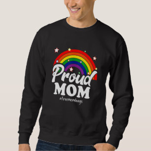 Lgbtq Free Mum Hugs Gay Pride Lgbt Ally Rainbow Le Sweatshirt