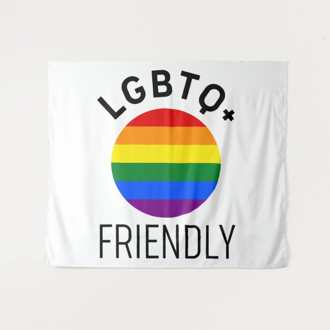 lgbtq friendly flag homosexual rainbow hope symbol tapestry (Front (Horizontal))