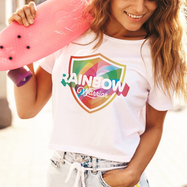 LGBTQ Fun Rainbow Pride Colourful Heart Shield Tri-Blend Shirt (LGBTQ Fun Rainbow Pride Colourful Heart Shield T-Shirt)