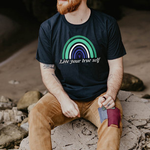 LGBTQ Gay Man Flag: Live your true self T-Shirt