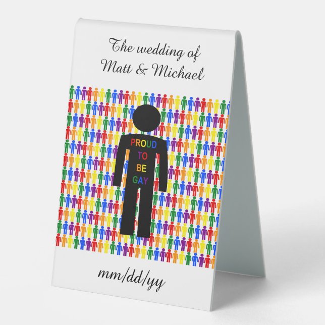 LGBTQ Gay Man Silhouette and Rainbow Men (Front)