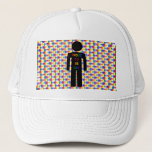 LGBTQ Gay Man Silhouette and Rainbow Men Trucker Hat