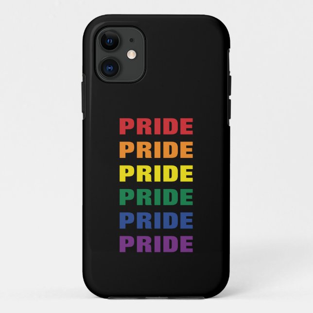 LGBTQ Gay Pride Customisable Repeated Text Case-Mate iPhone Case (Back)