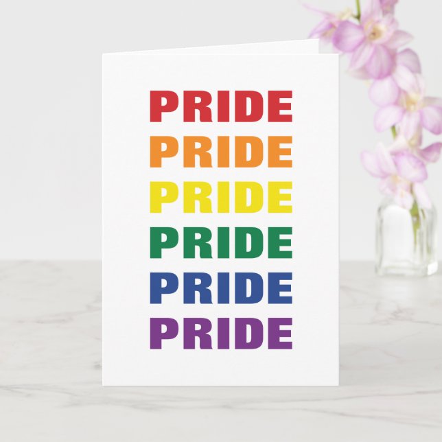 LGBTQ Gay Pride Customisable Repeating Text Card (Orchid)