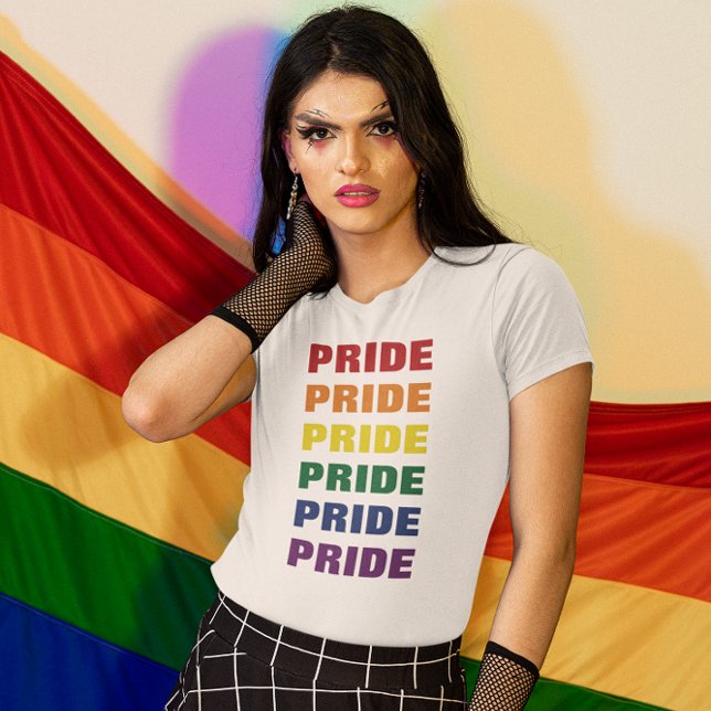 LGBTQ Gay Pride Customisable Repeating Text T-Shirt (Creator Uploaded)