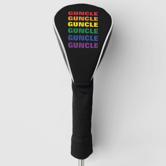 LGBTQ Gay Pride Fun And Funny Gay Uncle Guncle Golf Head Cover (Front)