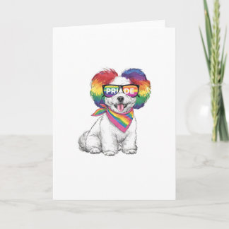 LGBTQ+ Gay Pride Greetings Card - Rainbow Pup
