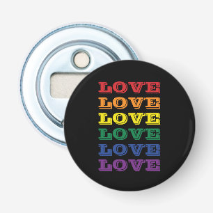 LGBTQ Gay Pride Love Customisable Repeated Text Bottle Opener