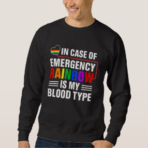 Lgbtq Gay Pride Month Emergency Rainbow Is My Blo Sweatshirt