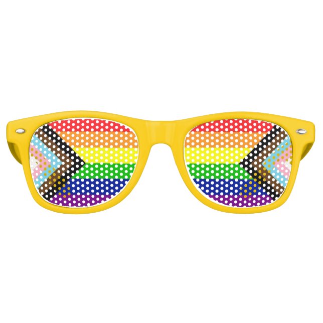 LGBTQ+ Gay Progress Pride Classic Sunglasses (Front)