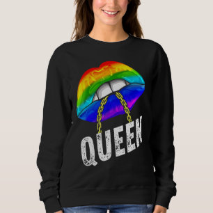 Lgbtq Gay Queen Lips Chain Gay Rights Proud Pride  Sweatshirt