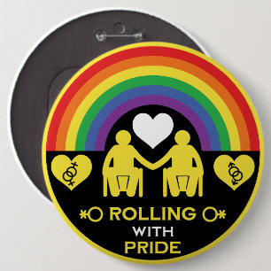 LGBTQ Gay Wheelchair Disability Pride 6 Cm Round Badge