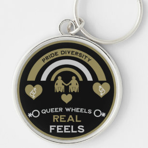 LGBTQ Gay Wheelchair Disability Pride Key Ring