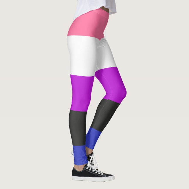 LGBTQ Genderfluid Pride Flag Leggings (Right)