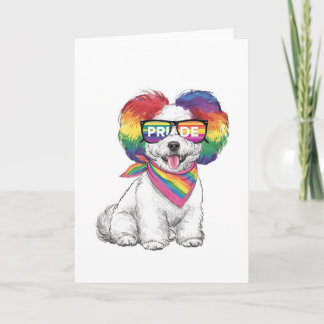 LGBTQ+ General Greetings Card - Rainbow Pup