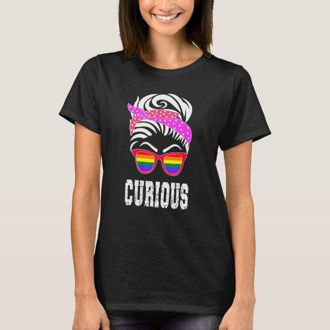 Lgbtq Girl - Curious Girl Pride T-Shirt (Front)
