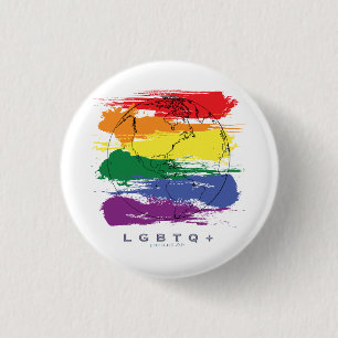 LGBTQ+ Global Proud AF 3 Cm Round Badge
