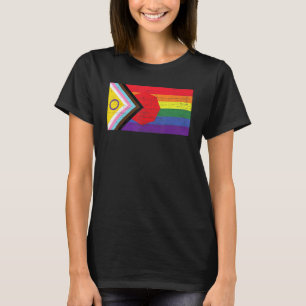 LGBTQ+ Grunge Flag Inclusive Progressive Pride Fla T-Shirt