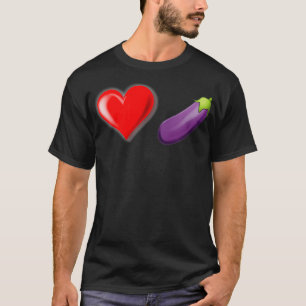 LGBTQ Heart Eggplant Emoji  T-Shirt