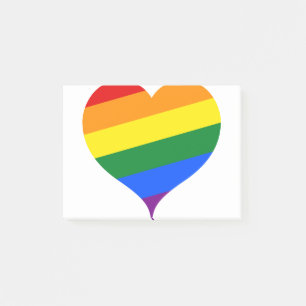 LGBTQ Heart Rainbow Post-it Notes
